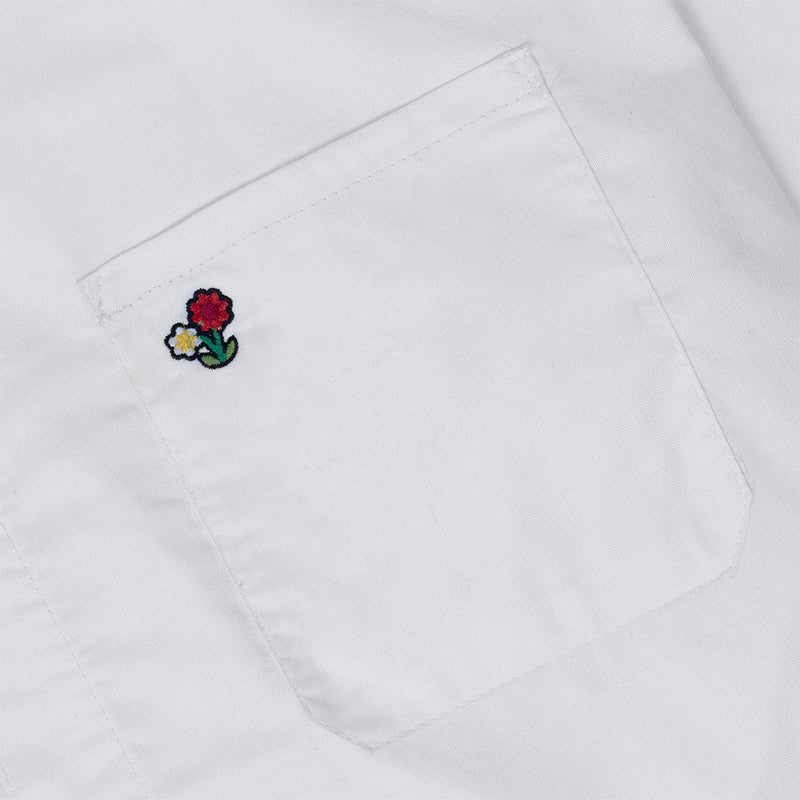 Costwold Band Collar Shirt White - Oxford-Society