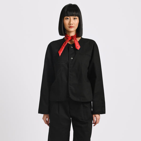 Ashford Colarless Jacket Black