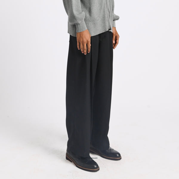 Lombard Pleats Trousers Black