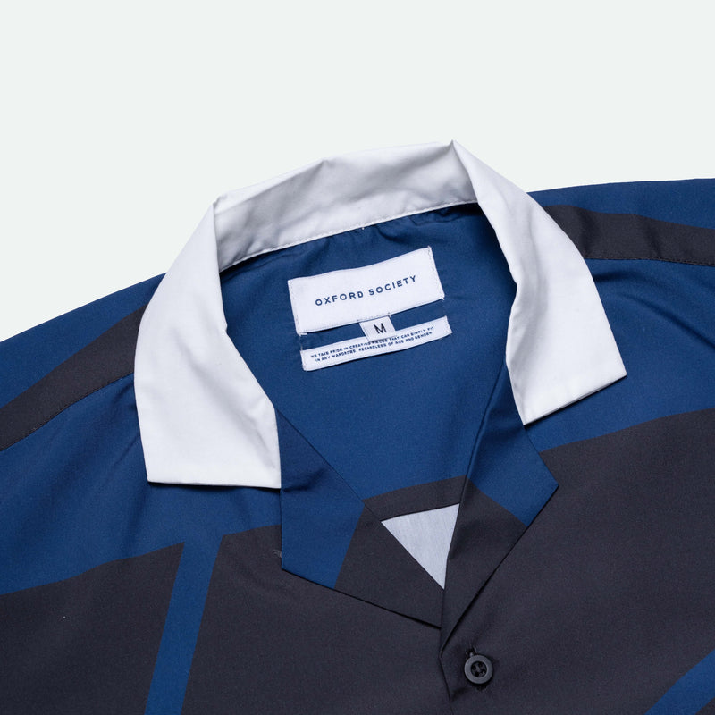 Oxford Society x Stereoflow Serpentine Shirt Black Navy Stripes