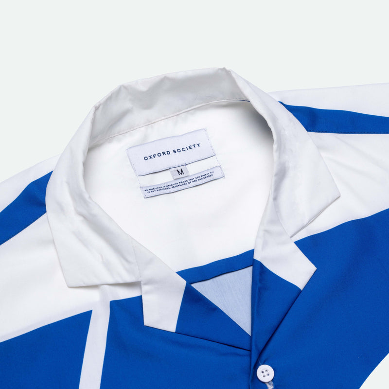 Oxford Society x Stereoflow Serpentine Shirt White Blue Stripes