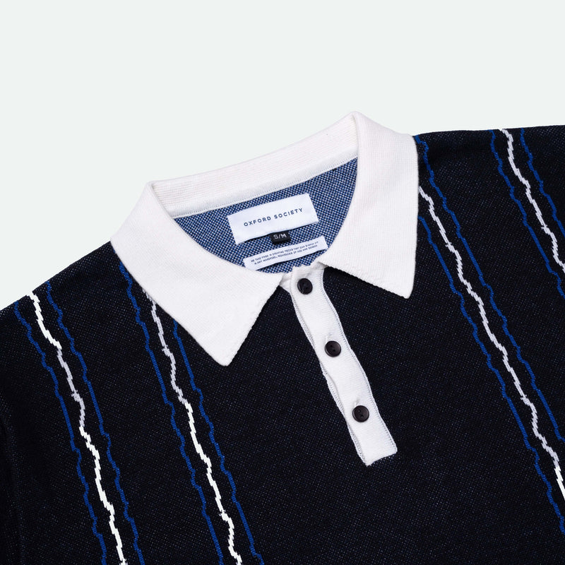 Oxford Society x Stereoflow Barbican Polo Knit Black