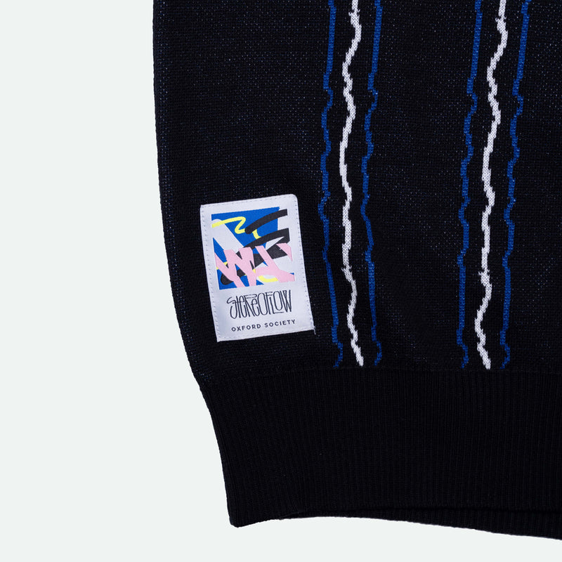 Oxford Society x Stereoflow Barbican Polo Knit Black