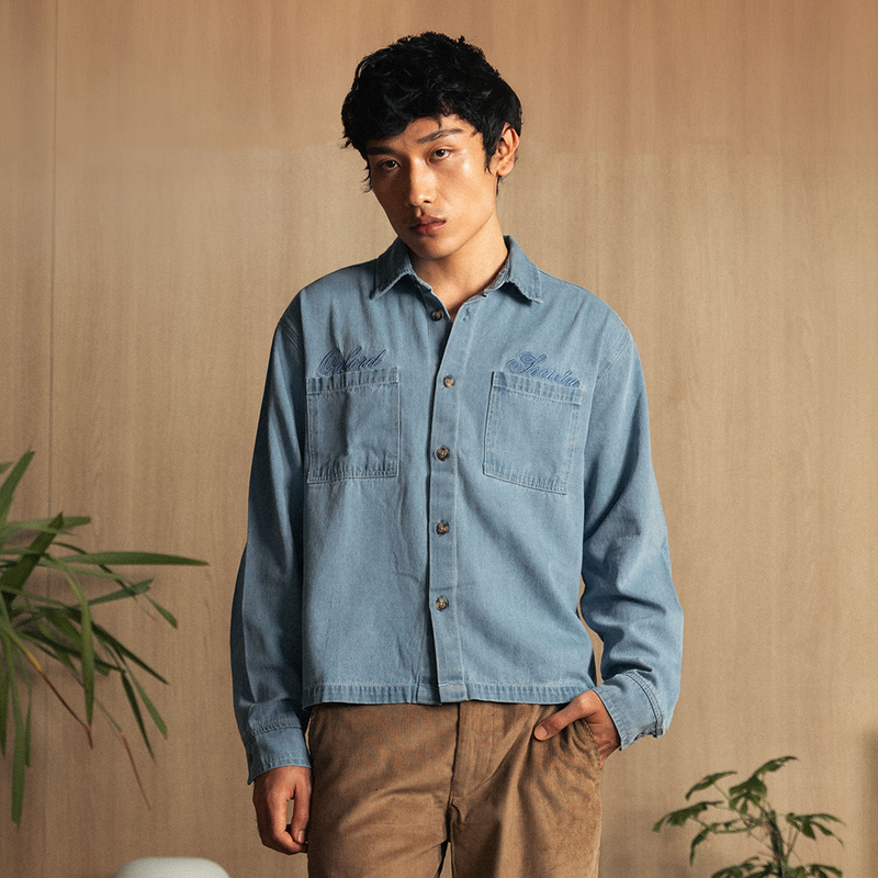 Longford Denim Shirt Washed Blue