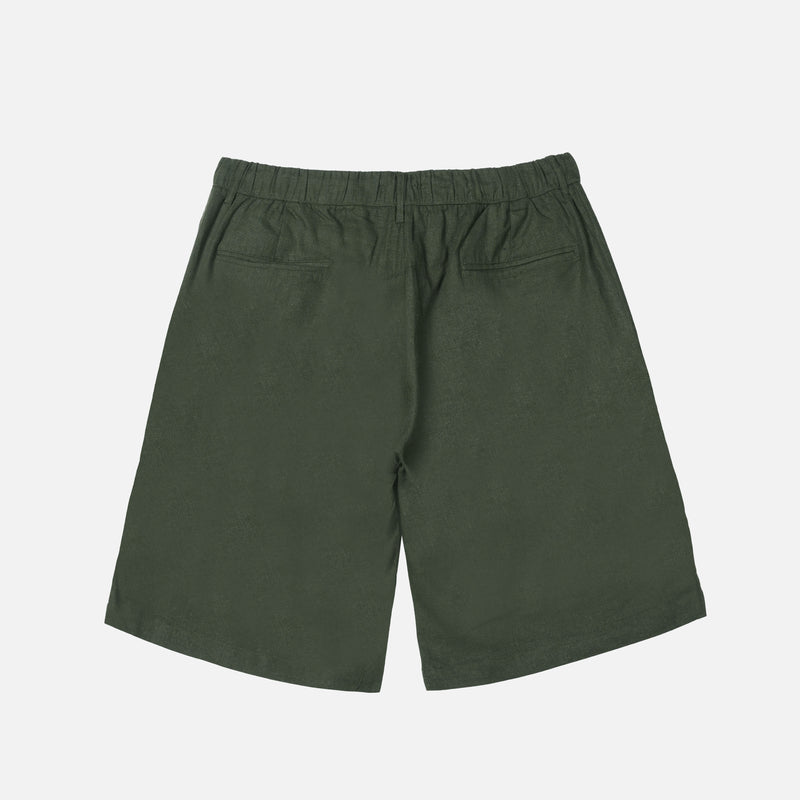 Highcliffe Linen Shorts Dark Olive