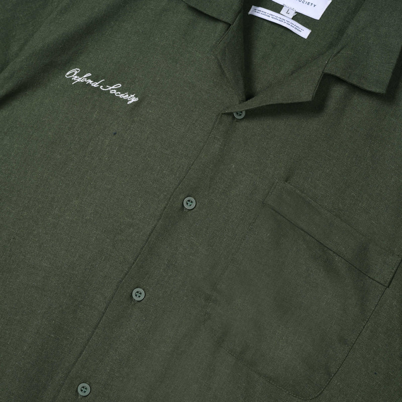 Lymington Linen Shirt Dark Olive