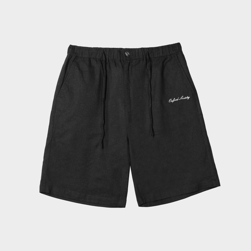 Highcliffe Linen Shorts Black