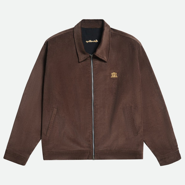 Caldwell Corduroy Double Zip Jacket Brown