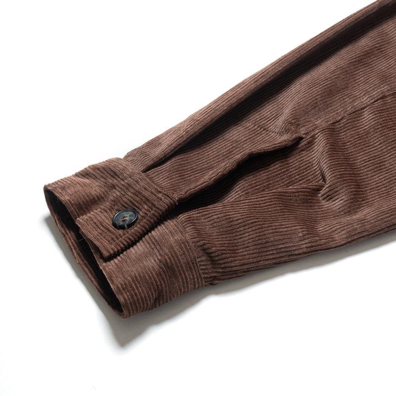 Caldwell Corduroy Double Zip Jacket Brown