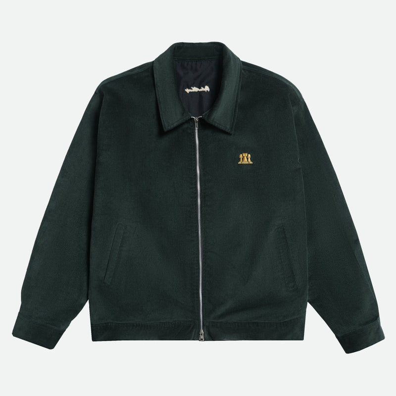 Caldwell Corduroy Double Zip Jacket Green