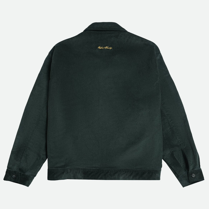 Caldwell Corduroy Double Zip Jacket Green