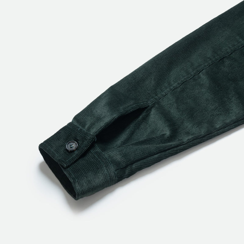 Caldwell Corduroy Double Zip Jacket Green