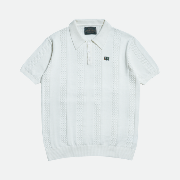 Ascher Knit Polo Broken White