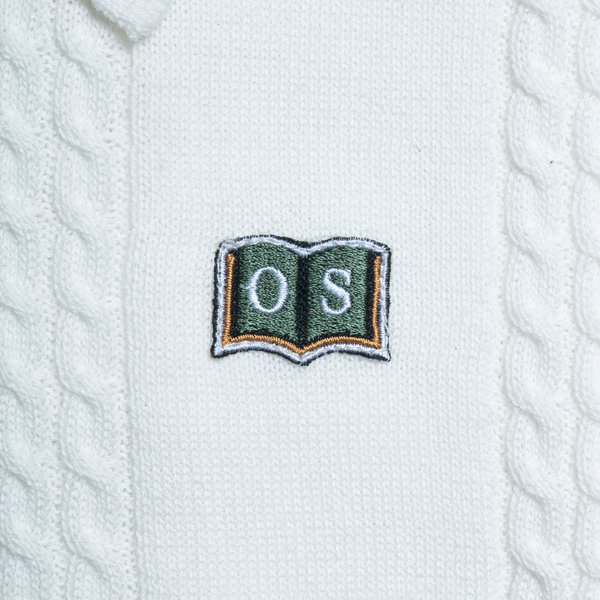 Ascher Knit Polo Broken White