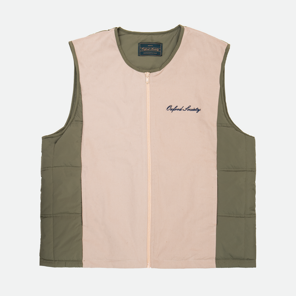 Abingdon Puffer Vest Olive-Beige