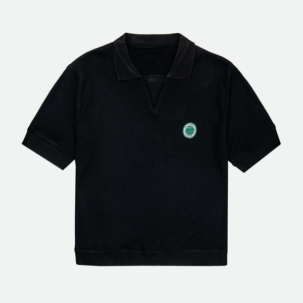 Bury Knit Polo Black