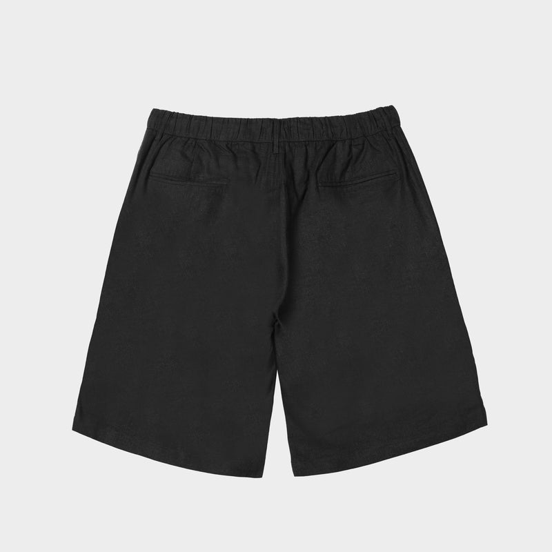 Highcliffe Linen Shorts Black