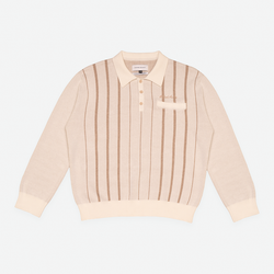 Osborne Longsleeve Polo Knit White