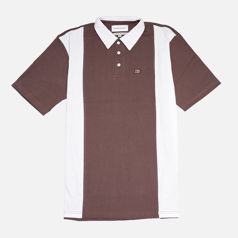 Crescent Polo Shirt Broken White & Brown