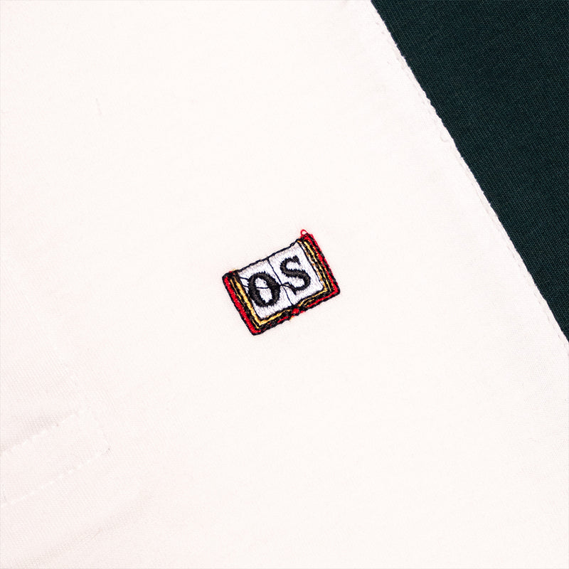 Crescent Polo Shirt Broken White & Green