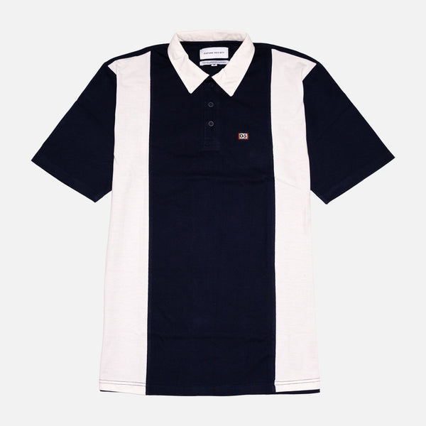 Crescent Polo Shirt Broken White & Navy