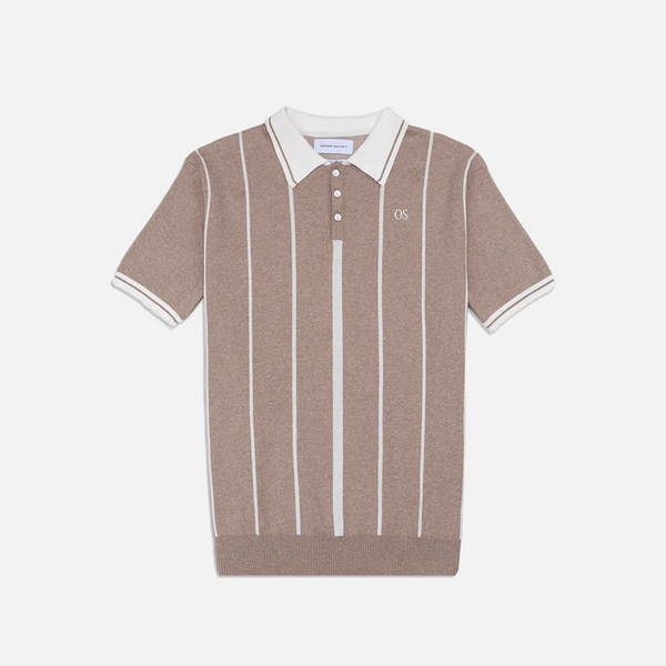 Oxford Society x Brodo Larkins Lane Knit Polo Beige