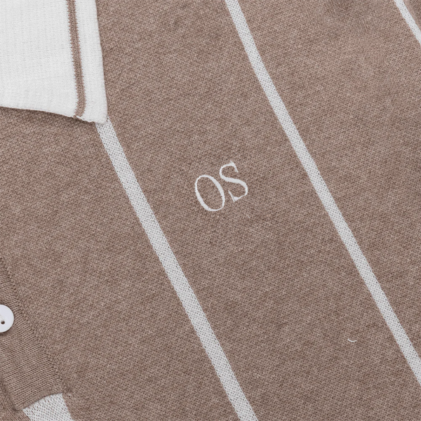 Oxford Society x Brodo Larkins Lane Knit Polo Beige