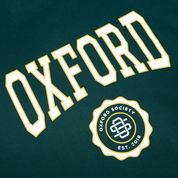 College T-Shirt Dark Green - Oxford-Society