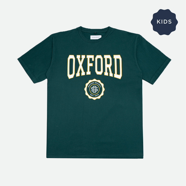 College T-Shirt Dark Green (Kids) - Oxford-Society