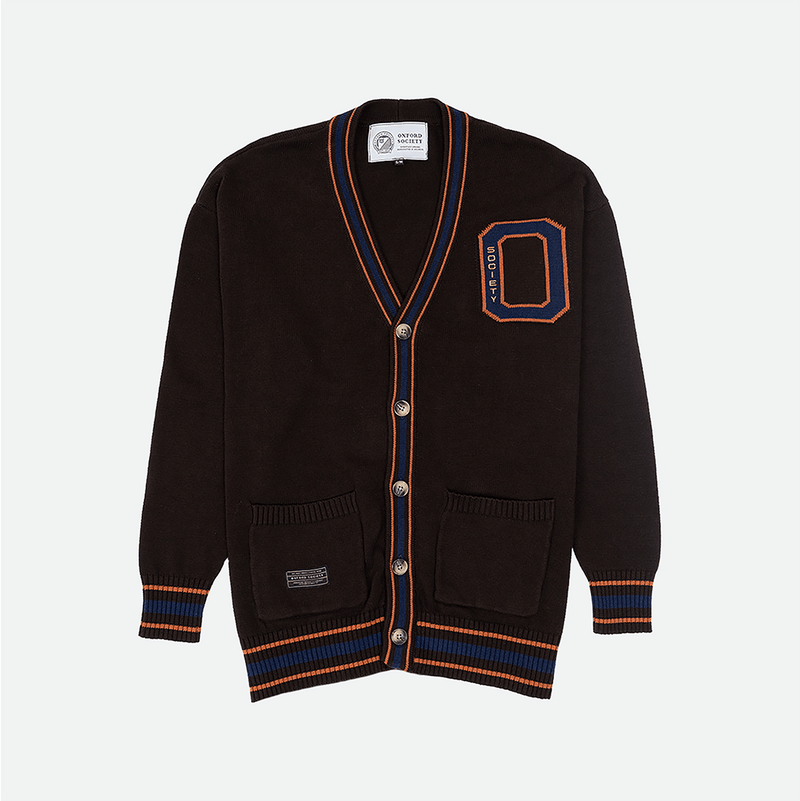 Letterman Cardigan Brown Oxford Society