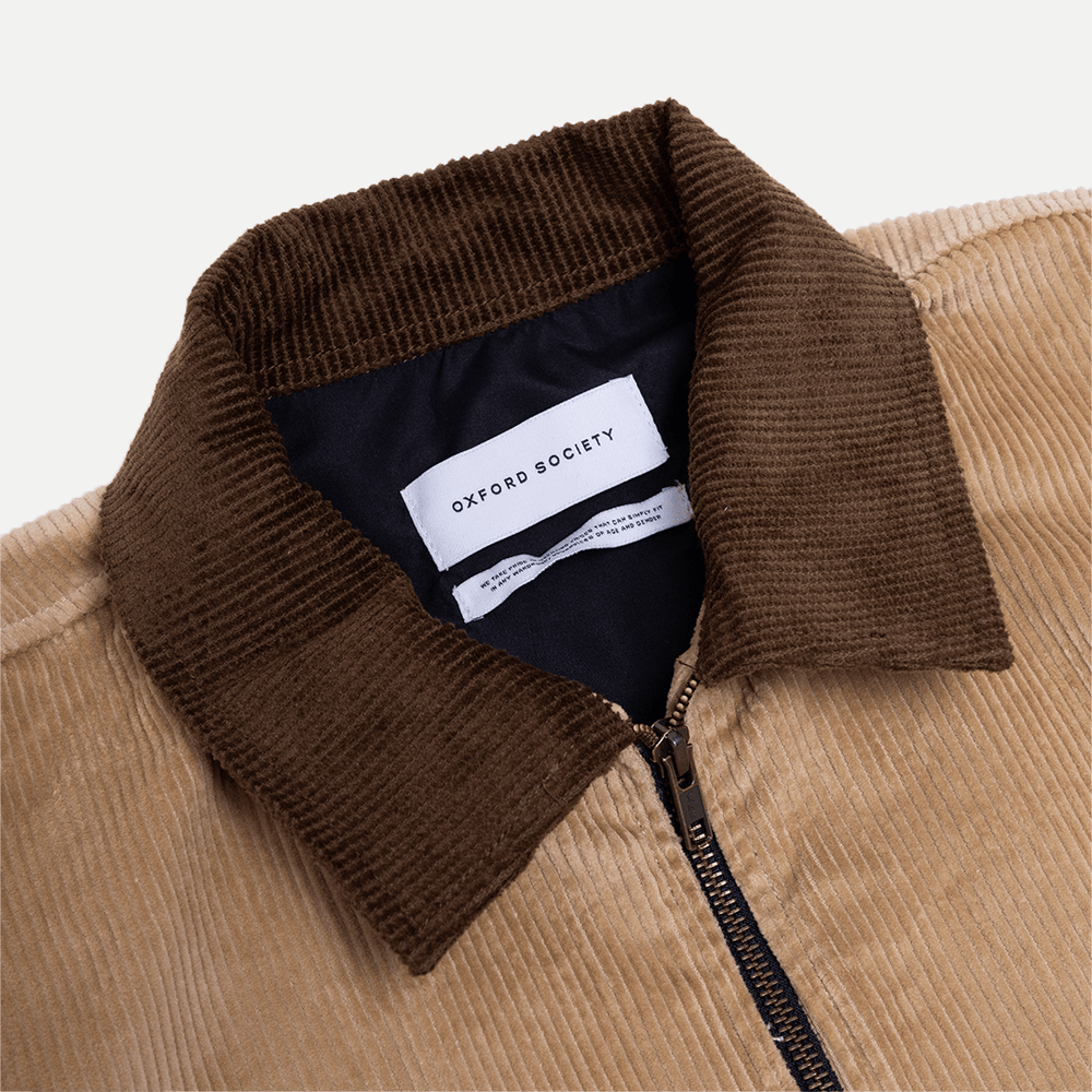 Norham Zipper Jacket Beige – Oxford-Society